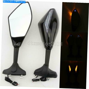 Mirror EZX6R 636 ZX10R ZX14̂߂LED̏Wσ^[MCg~[ LED Integrated Turn Signal Light Mirrors For Kawasaki Ninja ZX6R 636 ZX10R ZX14