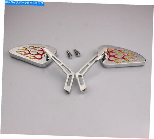 Mirror ~[Zbg`bp[jo[Tt[M10Xbh Mirror set chopper universal flames M10 thread