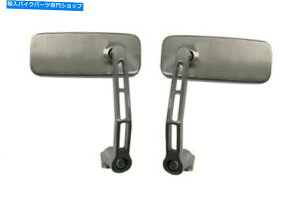 Mirror �~���[�o�[�G���h�V���o�[�����`120mm x 50mm�i�y�A�j Mirror Bar End Silver Rectangle 120mm x 50mm (Pair)�y���s�A���i�z