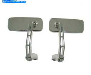 Mirror �~���[�o�[�G���h�N���������`120mm x 50mm�i�y�A�j Mirror Bar End Chrome Rectangle 120mm x 50mm (Pair)�y���s�A���i�z