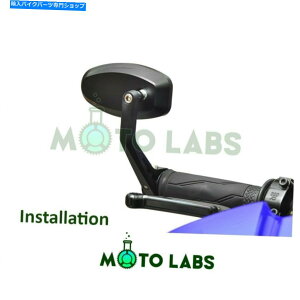 Mirror Honda CBR650F CB1000R 500F 300F̂߂̐̃obNo[Gh~[ Horizontal Black Rearview Bar End Mirrors For Honda CBR650F CB1000R 500F 300F