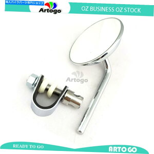 Mirror E+̃N~[10mmXbhJX^{o[XNu Pair Right + Left Hand Chrome Mirror 10mm Thread Custom Bobber Scrambler