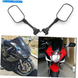 Mirror EZX6R 2005 2006 2007̂߂̃I[goC̒`TCh~[ubN Motorcycle Rectangle Side Mirrors Black For Kawasaki Ninja ZX6R 2005 2006 2007