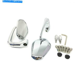 Mirror 2倍オートバイハンドルバーエンドL-BARバックビューサイドミラーカフェレーサーオールドスクール 2x Motorcycle Handle Bar End L-bar Rearview Side Mirrors Cafe Racer Old School