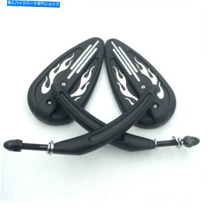 Mirror n[[X|[cX^[883̂߂̃I[goC̍eBAhbv̒Zs̃~[ MOTORCYCLE BLACK TEARDROP REARVIEW SHORT STEM MIRRORS FOR HARLEY Sportster 883