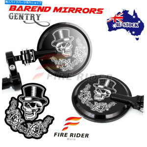 Mirror }nMT-09 FZ-09 13-16 14̂߂̐amXJ̐܂肽ݎCNCo[Gh~[ Gentry Skull Foldable CNC Bar End Mirrors Logo For Yamaha MT-09 FZ-09 13-16 14
