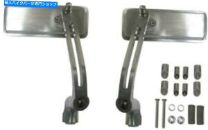 Mirror �~���[�o�[�G���h�V���o�[�����`130mm x 50mm�i�y�A�j Mirror Bar End Silver Rectangle 130mm x 50mm (Pair)�y���s�A���i�z