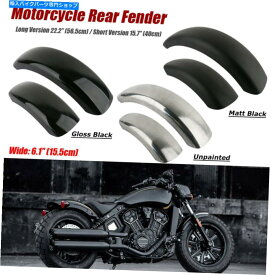 Rear Fender ハーレーボベルチョッパーのためのフラットオートバイの後部カスタムスチール製フェンダーブラック 6.1'' Flat Motorcycle Rear Custom Steel Fender Black For Harley Bobber Chopper