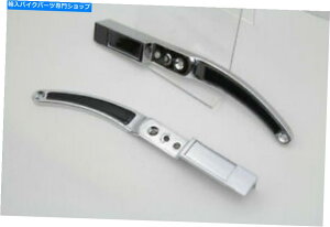 Rear Fender 㕔tF_[̎xZbgn[[_rbh\̂߂̍CT[gv-twinɂăZbgꂽN Rear Fender Strut Set Chrome with Black Inserts for Harley Davidson by V-Twin