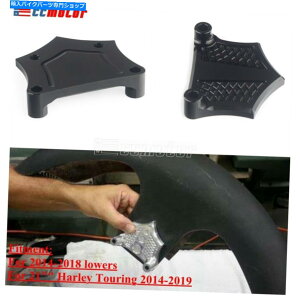 Rear Fender ubNtg21 "zC[tF_[Xy[T[}EgLbgn[[c[O2014-2019 Black Front 21" Wheel Fender Spacers Mounting Kit For Harley Touring 2014-2019