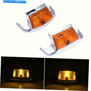 Rear Fender n[[ttFlstn̂߂̑O㕔D_̃g̃tF_[̐[LEDCgߐF̃tBbg Front Rear Mudguard Trim Fender Tip LED Light Amber Fit For Harley FLSTC FLSTN