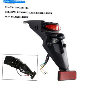 Rear Fender I[goCABSAtF_[LEDu[LXgbve[Cg̉ꎩ]Ԃ̂߂̕ՓIȃtBbg Motorcycle ABS Rear Fender LED Brake Stop Tail Light Universal Fit For Dirt Bike