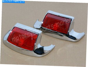 Rear Fender ԂO㕔}bhK[hgtF_[`bvLEDCgn[[OChc[OFLT Red Front Rear Mudguard Trim Fender Tip LED Light For Harley Glide Touring FLT