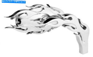 Mirror �_�C�J�X�g�t���[���~���[�̍� - �N�����A�[�����l�X13-070 Die-Cast Flamed Mirror Left - Chrome Arlen Ness 13-070