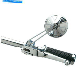 Mirror NESSuEhV[YvXeXIXe~[n[[_rbh\ Ness "Round Series" Stealth I Stem Mirror For Harley-Davidson