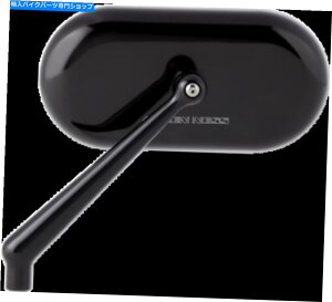 Mirror I[goC~[n[[̃A[lXOXubNVOI[olW Arlen Ness Gloss Black Single Oval Left Hand Screw in Motorcycle Mirror Harley