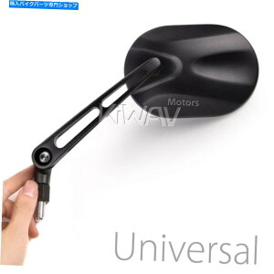 Mirror KiwavI[goC~[X^[NubNXNGACNCA~jE10mm 5/16 "tBbeBO KiWAV motorcycle mirror STARK black square CNC aluminum 10mm 5/16" fitting 