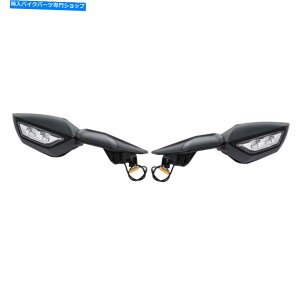 Mirror 㕔_TCh~[LEDEZX10R 16-20ubNp Rear View Side Mirrors LED Turn Signal Fit For Kawasaki Ninja ZX10R 16-20 Black