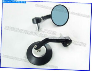 Mirror �o�[�G���h�~���[�u���b�N/�V���o�[CNC���� Bar end mirrors black/silver cnc alloy over under design�y���s�A���i�z