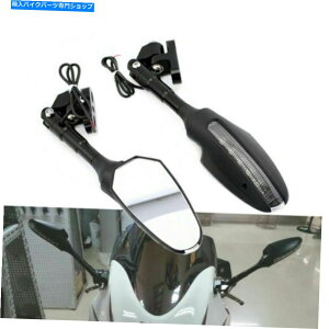 Mirror E300/400/650 NINJA ZX-6R̃obN~[LED^[M Rearview Mirrors LED Turn Signal For KAWASAKI NINJA300/400/650 NINJA ZX-6R