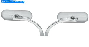 Mirror Arlen Ness Micro Chromeミニオーバル左右サイドミラーハーレーメートルメートリックペア Arlen Ness Micro Chrome Mini Oval Left & Right Side Mirror Harley Metric Pair
