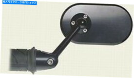 Mirror 7/8インチバーのためのオーバーロンオーバル調節可能なバーエンドミラー - ブラック - NEW Oberon OVAL Adjustable Bar End Mirror for 7/8 inch bar - BLACK - NEW