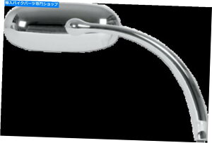 Mirror I[goC̋̃XEEFjgN[̑ȉ~`̉Ê˂ Russ Wernimont Chrome Oval Long Right Hand Side Screw in Motorcycle Mirror
