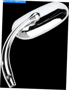 Mirror I[goC̋̃[ỸEFjgN[̑ȉ~`̍̂˂ Russ Wernimont Chrome Oval Short Left Hand Side Screw in Motorcycle Mirror