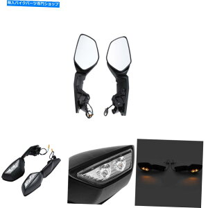 Mirror 㕔싾LED^[MNAYtBbgEZX10R 16-20 Rear View Mirrors LED Turn Signal Clear Lens Fit For Kawasaki Ninja ZX10R 16-20