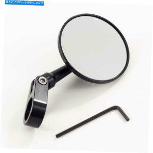 Mirror �I�x�������߉\�N�����v�ʃI�[�g�o�C�~���[ - 7/8 �̂��߂�75mm�� Oberon Adjustable Clamp Convex Motorcycle Mirror - 75mm Black For 7/8 &