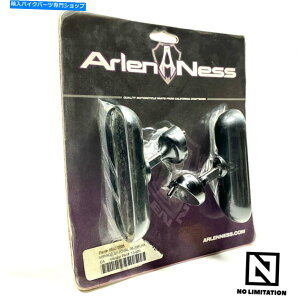 Mirror Arlen Nessブラックミニオーバルマイクロサイドミラーのハーレー - ダビッドソンツーリング06-10 Arlen Ness Black Mini Oval Micro Side Mirrors for Harley-Davidson Touring 06-10