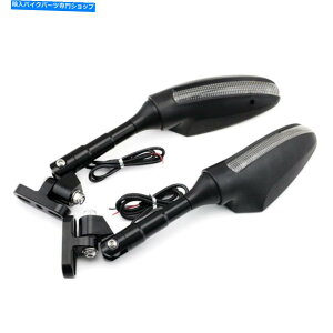 Mirror ZX6R Ninja 300 Ninja 400 Ninja 650̂߂LED^[M̃obN~[ LED Turn Signal Rearview Mirrors For KAWASAKI ZX6R NINJA 300 NINJA 400 NINJA 650