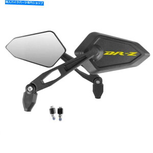 Mirror DR-Z DR Z 250 400Ŝ߂̃~[̃nhXg[g̃SCG[̃yA Pair of Mirrors Handlebar Street Logo Yellow For Suzuki Dr-Z Dr Z 250 400 AND S