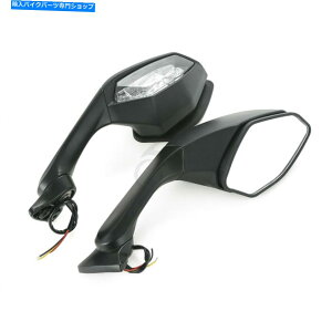 Mirror ヤマハYZF-R1 2015-2019 YZF-R6 2017のための鏡の乱れの乱暴な信号フィット Mirrors w/Amber LED Turn Signals Fit for Yamaha YZF-R1 2015-2019 YZF-R6 2017