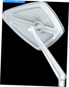 Mirror Arlen Ness Chrome�_�C�������h�E���r���[�ʃI�[�g�o�C�n���h���o�[�~���[ Arlen Ness Chrome Diamond Right Side View Convex Motorcycle Handlebar Mirror�y���s�A���i�z