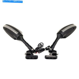 Mirror E650 400 400 300 ZX-6Rp̒\ȃTCu~[LED^[M Adjustable Rearview Mirrors LED Turn Signal For KAWASAKI NINJA 650 400 300 ZX-6R