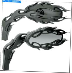 Mirror Arlen Ness}CNubNt[TCh~[n[[܂̓gbNꂼ Arlen Ness Micro Black Flamed Left Side Mirror Harley or Metric EACH