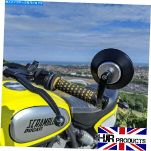 Mirror HJRiCNCEho[Gh~[DUCATIXNuyAyA HJR Products CNC Round Bar End Mirrors Ducati Scrambler pair Genuine