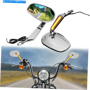 Mirror n[[X|[cX^[ACA883 1200JX^[hX^[XLHpLED^[VOi~[ LED Turn Signal Mirrors For Harley Sportster Iron 883 1200 Custom Roadster XLH