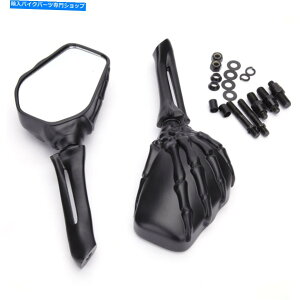 Mirror �W�[�v�����O���[JL JKU�u���b�NA�X�P���g���X�J���n���h�h�A�q���W�I�t�T�C�h�~���[ For Jeep Wrangler JL JKU Black A Skeleton Skull Hand Door Hinge Off Side Mirrors�y���s�A���i�z