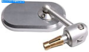 Mirror 1�C���`�o�[�̂��߂̃I�[�o�[�����I�[�o�����߉\�ȃo�[�G���h�~���[ - �V���o�[ - �V Oberon OVAL Adjustable Bar End Mirror for 1 inch bar - SILVER - NEW