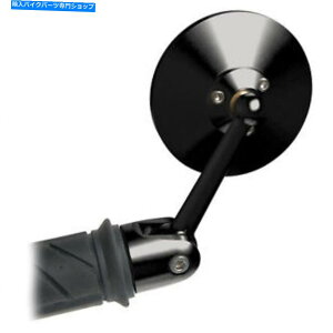 Mirror オベロン調節可能なバーエンドミラーブラック75mm凸面鏡12-19mm i.dフィットメント Oberon Adjustable Bar End Mirror Black 75mm CONVEX Mirror 12-19mm I.D Fitment
