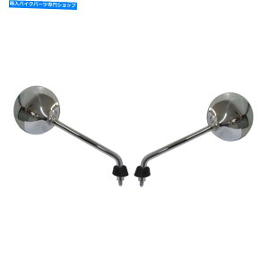 Mirror �~���[8mm�N�������E���h���E���F�X�pLX50,125,150�i�y�A�j Mirrors 8mm Chrome Round Left & Right Vespa LX50, 125, 150 (Pair)�y���s�A���i�z