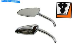 Mirror [T[~[W /EhXeShovelhead Evo TC Softail Dyna Chotper Chrome Racer Mirrors w/ Round Stems Shovelhead EVO TC Softail Dyna Chopper Chrome