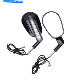 Mirror Harley Sportster XL883C XL883N XL883L用ブラックLEDターンシグナルリアビューミラー Black LED Turn Signal Rearview Mirrors For Harley Sportster XL883C XL883N XL883L