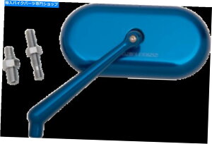 Mirror Arlen Ness 13-174ȉ~`̃~[u[ Arlen Ness 13-174 Oval Mirror Blue Left