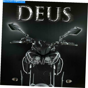 Mirror Kiwav~[fEXubNJ[{bN/ 5/16 "A_v^[tBbgn[[c[OVbh KiWAV Mirror Deus black carbon look w/ 5/16" adapters fits Harley touring v-rod