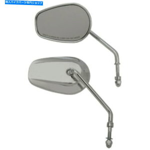 Mirror �h���b�O�X�y�V�����[�����p�~���[ - �����O�X�e�� - �N����| M60-6386C Drag Specialties Replacement Mirrors - Long Stem - Chrome | M60-6386C