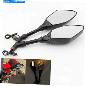 Mirror 黒い鏡は鈴木侵入者と700 750 800 1400 1500のためのターンシグナルアンバーを導きました Black Mirrors LED Turn Signal Amber for Suzuki Intruder VS 700 750 800 1400 1500