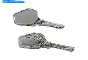 Mirror �X�P���g���~���[W /���^�̌s�V���x���w�b�h�G�{TC Dyna�\�t�g�c�[�����O Skeleton Mirrors w/ Bone Shaped Stems Shovelhead EVO TC Dyna Softail Touring�y���s�A���i�z